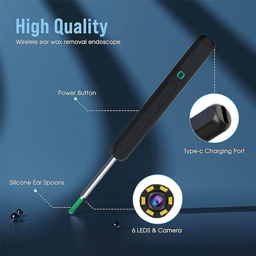 Ear Wax Cleaner Smart Visual Otoscope with Mini HD Camera Earpick Ear Cleaning Tool Personal Care Health Care Set Birthday Gift