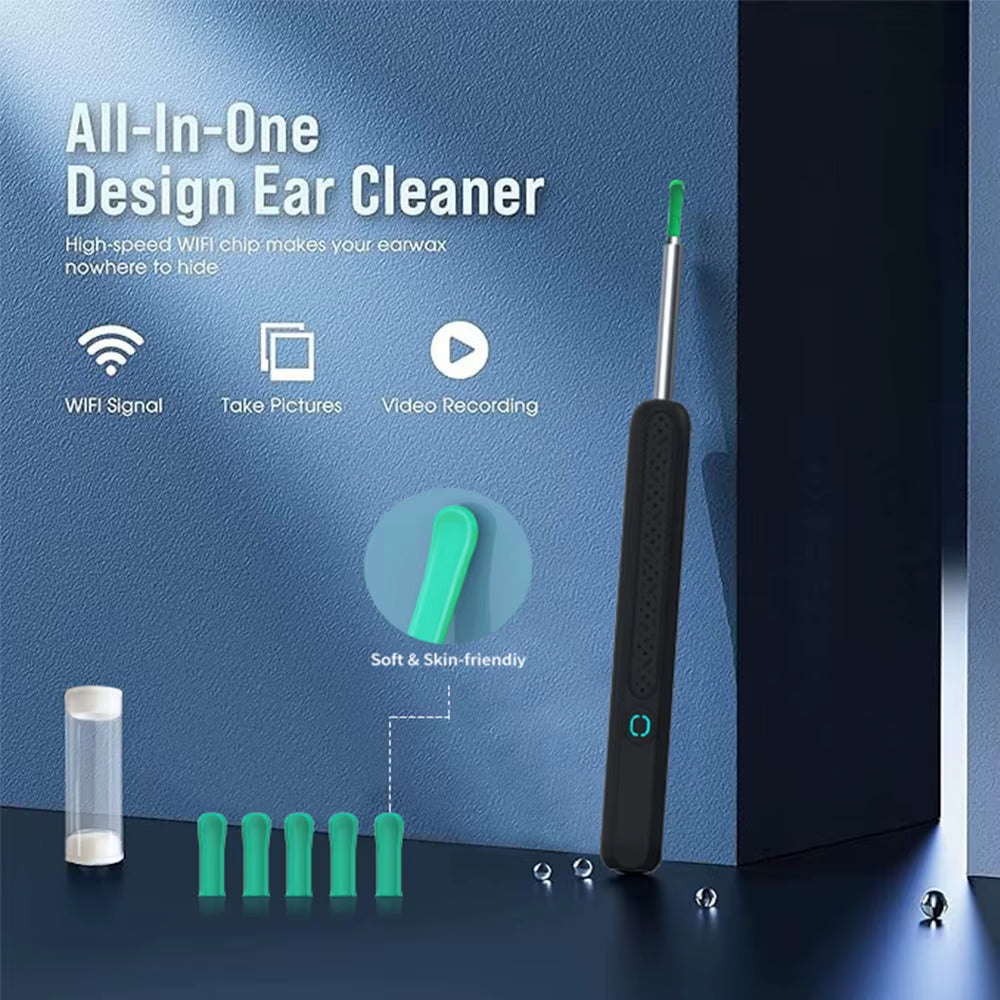 Ear Wax Cleaner Smart Visual Otoscope with Mini HD Camera Earpick Ear Cleaning Tool Personal Care Health Care Set Birthday Gift