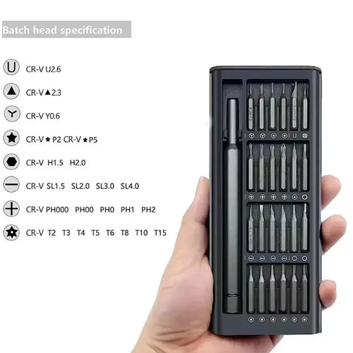 24-In-1 Precision Screwdriver Set Mini Repair Tool Kit for Camera Laptop Phone Glasses Game Console Watch Maintenance