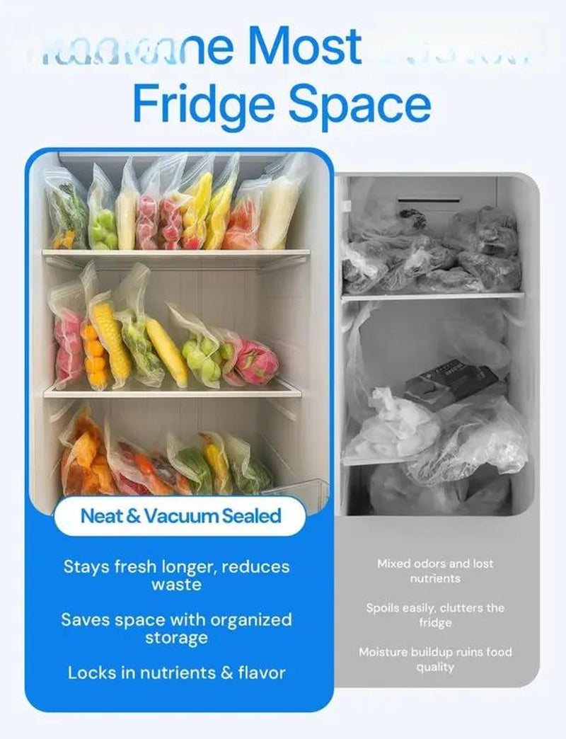 SUMNEW Vacuum Sealer Machine-With 50 Free Vacuum Bags-Semi-Automatic,120V Plug-Powered-Kitchengadgets-Dry and Moist Food Storage-Fridge Organizers and Storage-Kitchen Utensils