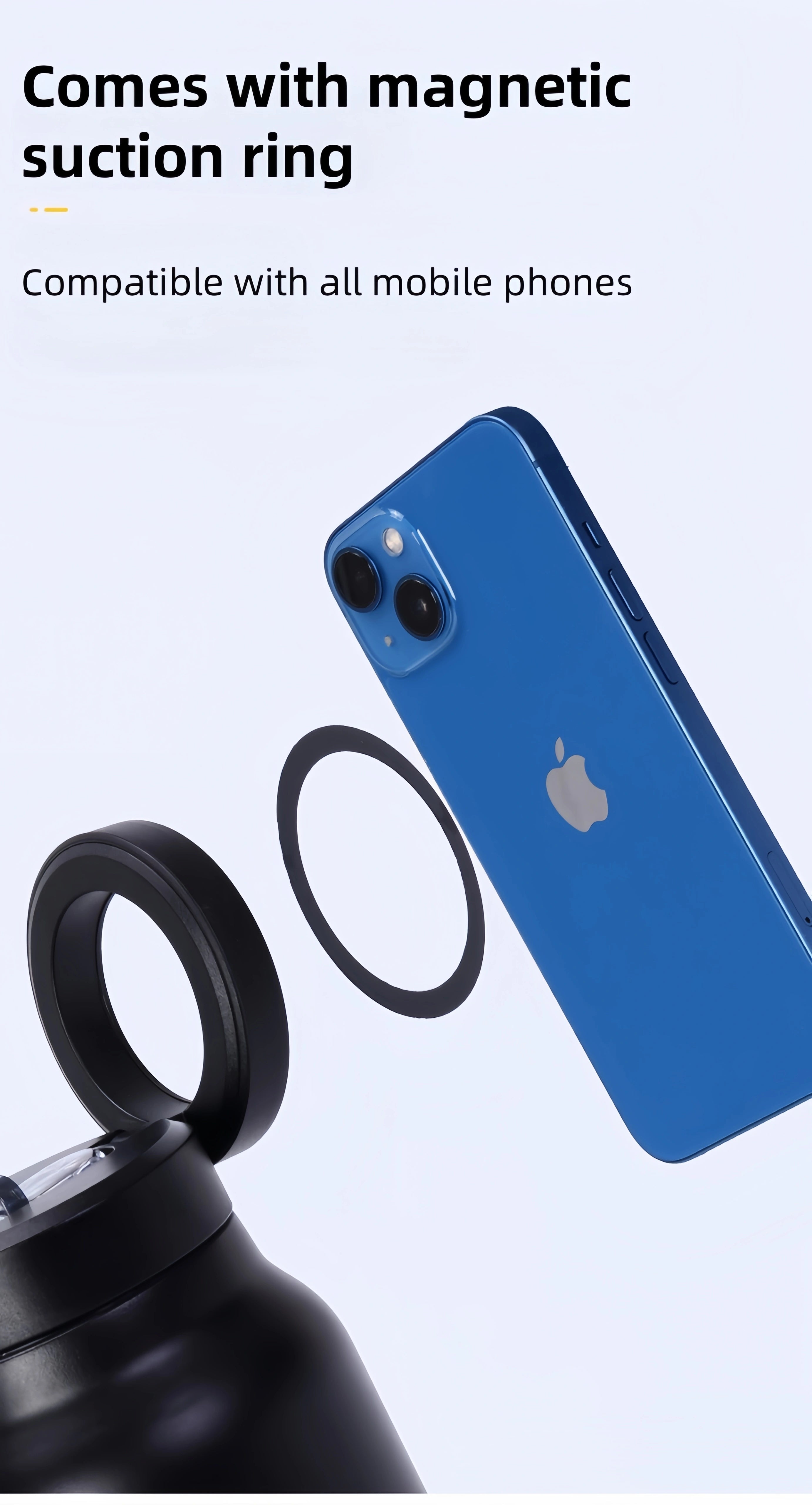 Insulated Water Bottle with Magnetic Phone Holder – 24oz