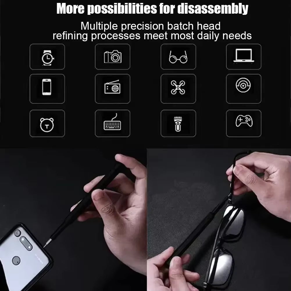 24-In-1 Precision Screwdriver Set Mini Repair Tool Kit for Camera Laptop Phone Glasses Game Console Watch Maintenance